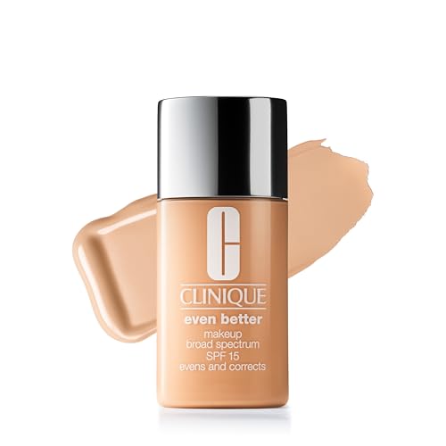 Clinique Even Better Makeup Liquid Foundation SPF 15 With Vitamin C For Dry   Oily Combination Skin Types   Medium Coverage   Natural Finish   Evens Skin Tone   Reduces Dark Spots