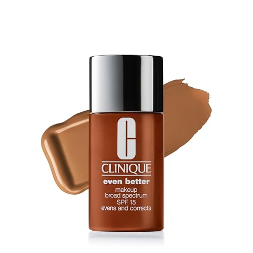 Clinique Even Better Makeup Liquid Foundation SPF 15 With Vitamin C For Dry   Oily Combination Skin Types   Medium Coverage   Natural Finish   Evens Skin Tone   Reduces Dark Spots