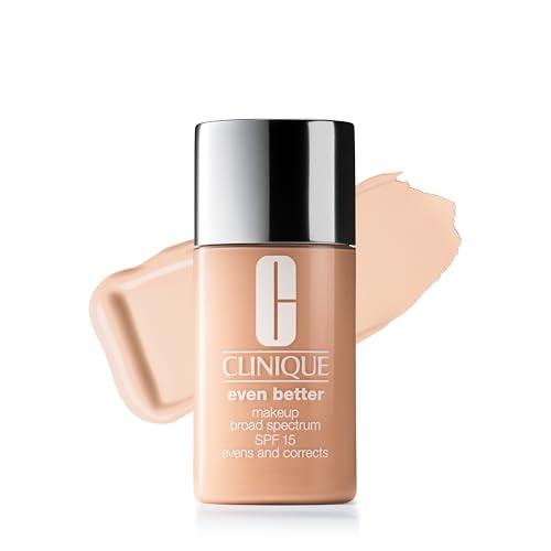 Clinique Even Better Makeup Liquid Foundation SPF 15 With Vitamin C For Dry   Oily Combination Skin Types   Medium Coverage   Natural Finish   Evens Skin Tone   Reduces Dark Spots