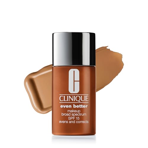 Clinique Even Better Makeup Liquid Foundation SPF 15 With Vitamin C For Dry   Oily Combination Skin Types   Medium Coverage   Natural Finish   Evens Skin Tone   Reduces Dark Spots