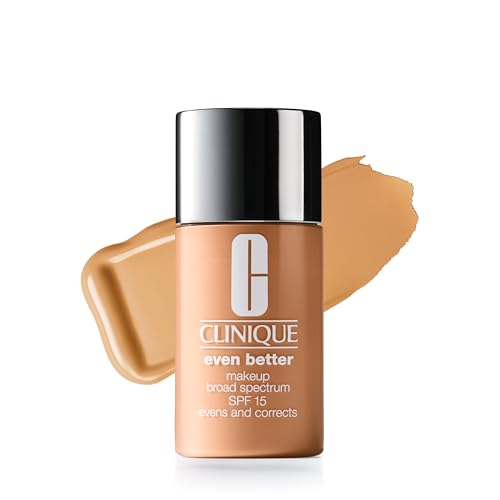 Clinique Even Better Makeup Liquid Foundation SPF 15 With Vitamin C For Dry   Oily Combination Skin Types   Medium Coverage   Natural Finish   Evens Skin Tone   Reduces Dark Spots