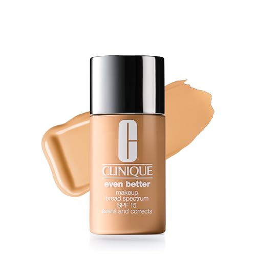 Clinique Even Better Makeup Liquid Foundation SPF 15 With Vitamin C For Dry   Oily Combination Skin Types   Medium Coverage   Natural Finish   Evens Skin Tone   Reduces Dark Spots