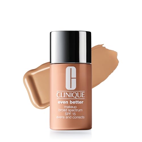 Clinique Even Better Makeup Liquid Foundation SPF 15 With Vitamin C For Dry   Oily Combination Skin Types   Medium Coverage   Natural Finish   Evens Skin Tone   Reduces Dark Spots