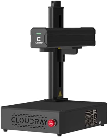 Cloudray 30W Fiber Laser Engraver & Cutter  Class 1  Laser Marking Machine for Metal Fabrication  Silver  Metal Marking  Stainless Steel  Name Card  Portable Laser Engraver & Etching Machine 30 000mW