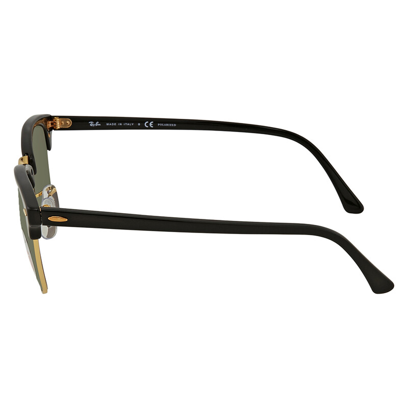 Ray-Ban Gafas de sol unisex cuadradas Clubmaster Classic polarizadas verdes clásicas G-15