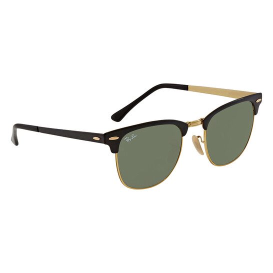 Clubmaster Metal Green Square Unisex Sunglasses