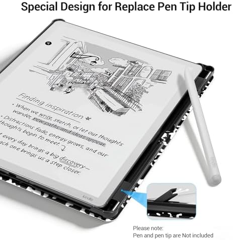 CoBak Funda para Kindle Scribe de 3ª generación 2025 de 11 pulgadas, Kindle Scribe Colorsoft – Funda de piel sintética con encendido automático, soporte para bolígrafo para Scribe de 11 pulgadas