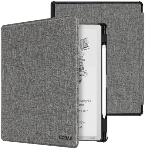 CoBak Funda para Kindle Scribe de 3ª generación 2025 de 11 pulgadas, Kindle Scribe Colorsoft – Funda de piel sintética con encendido automático, soporte para bolígrafo para Scribe de 11 pulgadas