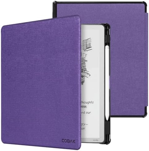 CoBak Funda para Kindle Scribe de 3ª generación 2025 de 11 pulgadas, Kindle Scribe Colorsoft – Funda de piel sintética con encendido automático, soporte para bolígrafo para Scribe de 11 pulgadas