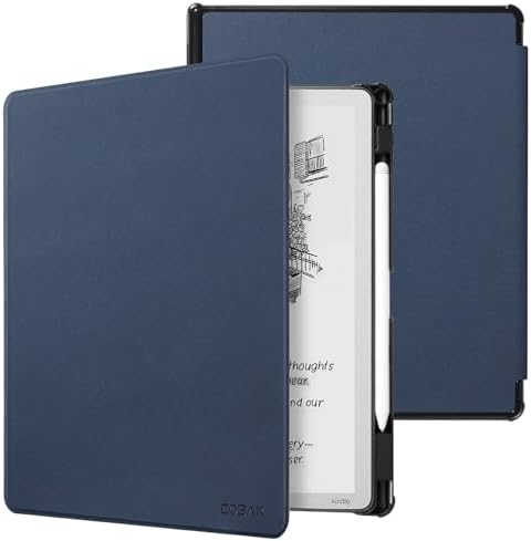 CoBak Funda para Kindle Scribe de 3ª generación 2025 de 11 pulgadas, Kindle Scribe Colorsoft – Funda de piel sintética con encendido automático, soporte para bolígrafo para Scribe de 11 pulgadas