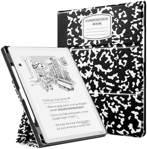 CoBak Case for 11 Kindle Scribe 3rd Generation 2025  Kindle Scribe Colorsoft with Two Viewing Angles   All New PU Leather Cover with Auto Sleep Wake  Pen Holder  Notebook
