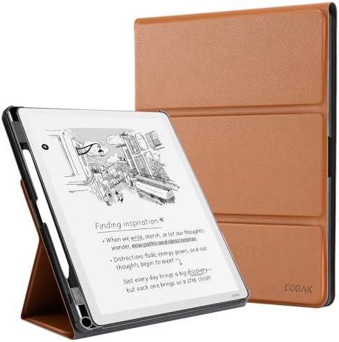 CoBak Case for 11 Kindle Scribe 3rd Generation 2025  Kindle Scribe Colorsoft with Two Viewing Angles   All New PU Leather Cover with Auto Sleep Wake  Pen Holder  Notebook