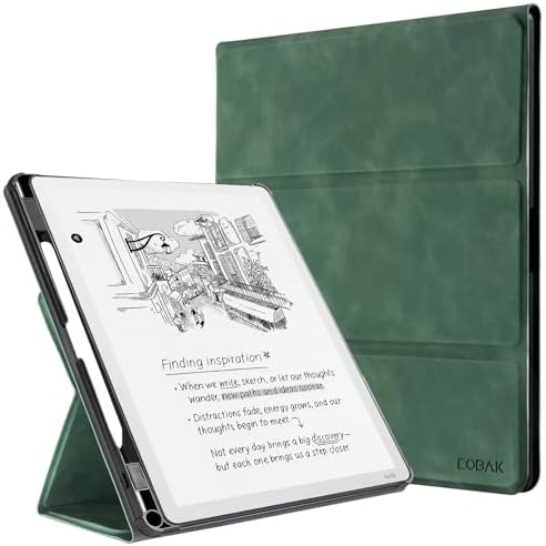 CoBak Case for 11 Kindle Scribe 3rd Generation 2025  Kindle Scribe Colorsoft with Two Viewing Angles   All New PU Leather Cover with Auto Sleep Wake  Pen Holder  Notebook
