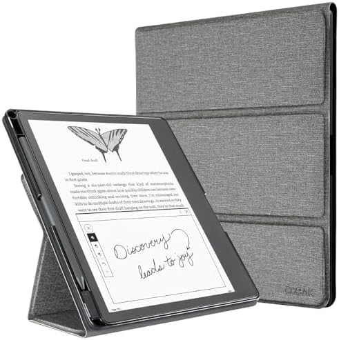 CoBak Case for 11 Kindle Scribe 3rd Generation 2025  Kindle Scribe Colorsoft with Two Viewing Angles   All New PU Leather Cover with Auto Sleep Wake  Pen Holder  Notebook