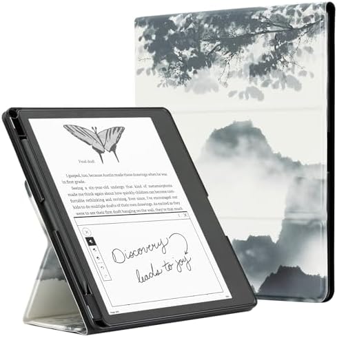 CoBak Case for 11 Kindle Scribe 3rd Generation 2025  Kindle Scribe Colorsoft with Two Viewing Angles   All New PU Leather Cover with Auto Sleep Wake  Pen Holder  Notebook