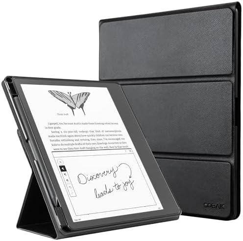 CoBak Case for 11 Kindle Scribe 3rd Generation 2025  Kindle Scribe Colorsoft with Two Viewing Angles   All New PU Leather Cover with Auto Sleep Wake  Pen Holder  Notebook