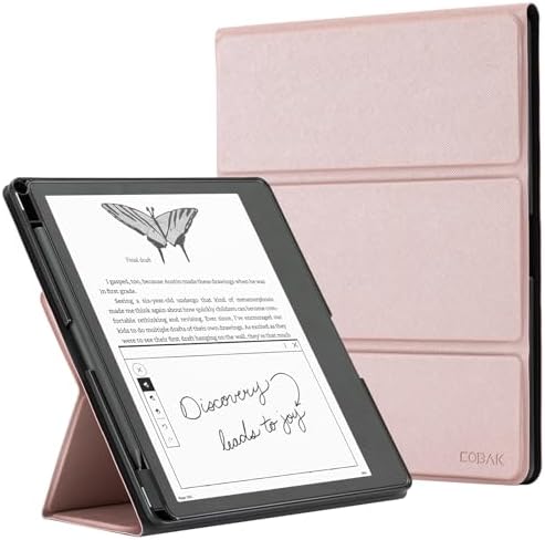 CoBak Case for 11 Kindle Scribe 3rd Generation 2025  Kindle Scribe Colorsoft with Two Viewing Angles   All New PU Leather Cover with Auto Sleep Wake  Pen Holder  Notebook