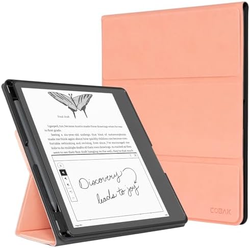 CoBak Case for 11 Kindle Scribe 3rd Generation 2025  Kindle Scribe Colorsoft with Two Viewing Angles   All New PU Leather Cover with Auto Sleep Wake  Pen Holder  Notebook