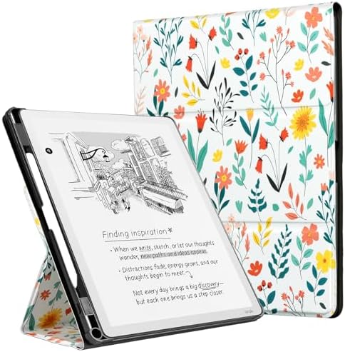 CoBak Case for 11 Kindle Scribe 3rd Generation 2025  Kindle Scribe Colorsoft with Two Viewing Angles   All New PU Leather Cover with Auto Sleep Wake  Pen Holder  Notebook