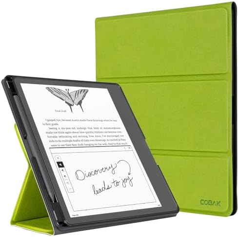 CoBak Case for 11 Kindle Scribe 3rd Generation 2025  Kindle Scribe Colorsoft with Two Viewing Angles   All New PU Leather Cover with Auto Sleep Wake  Pen Holder  Notebook