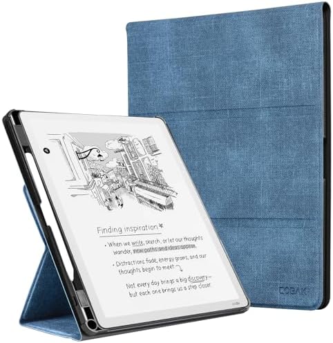 CoBak Case for 11 Kindle Scribe 3rd Generation 2025  Kindle Scribe Colorsoft with Two Viewing Angles   All New PU Leather Cover with Auto Sleep Wake  Pen Holder  Notebook