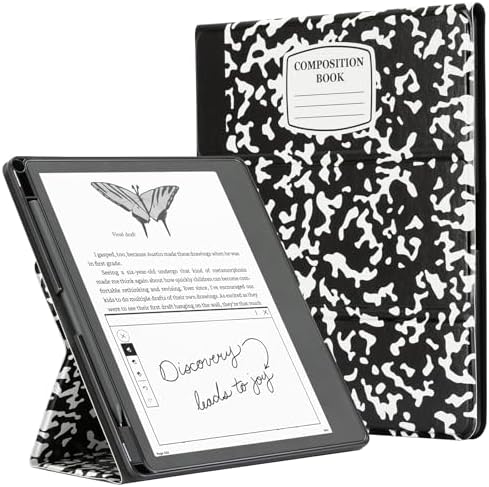 CoBak Case for 11 Kindle Scribe 3rd Generation 2025  Kindle Scribe Colorsoft with Two Viewing Angles   All New PU Leather Cover with Auto Sleep Wake  Pen Holder  Notebook