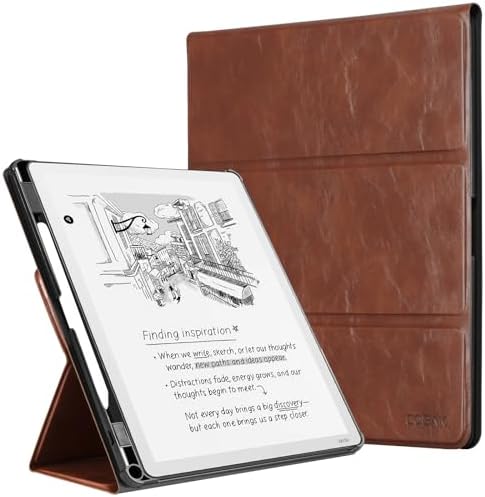 CoBak Case for 11 Kindle Scribe 3rd Generation 2025  Kindle Scribe Colorsoft with Two Viewing Angles   All New PU Leather Cover with Auto Sleep Wake  Pen Holder  Notebook