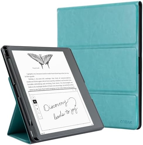 CoBak Case for 11 Kindle Scribe 3rd Generation 2025  Kindle Scribe Colorsoft with Two Viewing Angles   All New PU Leather Cover with Auto Sleep Wake  Pen Holder  Notebook