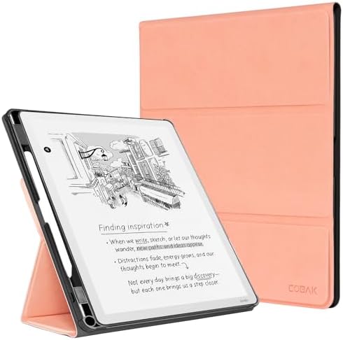 CoBak Case for 11 Kindle Scribe 3rd Generation 2025  Kindle Scribe Colorsoft with Two Viewing Angles   All New PU Leather Cover with Auto Sleep Wake  Pen Holder  Notebook