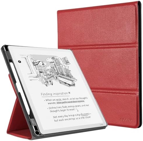 CoBak Case for 11 Kindle Scribe 3rd Generation 2025  Kindle Scribe Colorsoft with Two Viewing Angles   All New PU Leather Cover with Auto Sleep Wake  Pen Holder  Notebook