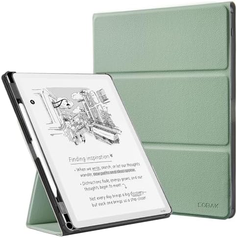 CoBak Case for 11 Kindle Scribe 3rd Generation 2025  Kindle Scribe Colorsoft with Two Viewing Angles   All New PU Leather Cover with Auto Sleep Wake  Pen Holder  Notebook