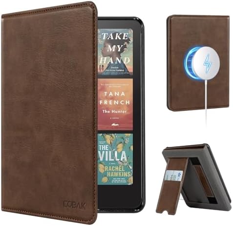 CoBak Case with Stand for Kindle Paperwhite 12th Gen 2024 Released  7  & Kindle Colorsoft Signature Edition   Durable PU Leather Cover with Auto Sleep Wake  Card Slot  Hand Strap Feature  Sage Green