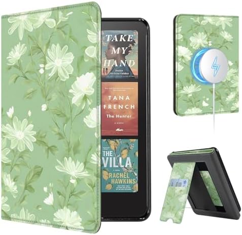 CoBak Case with Stand for Kindle Paperwhite 12th Gen 2024 Released  7  & Kindle Colorsoft Signature Edition   Durable PU Leather Cover with Auto Sleep Wake  Card Slot  Hand Strap Feature  Sage Green