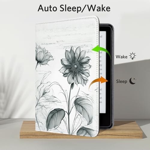 CoBak Case with Stand for Kindle Paperwhite 12th Gen 2024 Released  7  & Kindle Colorsoft Signature Edition   Durable PU Leather Cover with Auto Sleep Wake  Card Slot  Hand Strap Feature  Sage Green