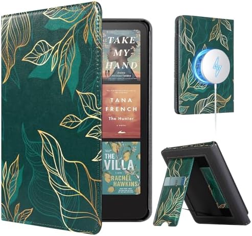 CoBak Case with Stand for Kindle Paperwhite 12th Gen 2024 Released  7  & Kindle Colorsoft Signature Edition   Durable PU Leather Cover with Auto Sleep Wake  Card Slot  Hand Strap Feature  Sage Green