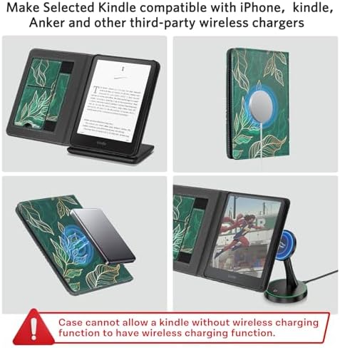 CoBak Case with Stand for Kindle Paperwhite 12th Gen 2024 Released  7  & Kindle Colorsoft Signature Edition   Durable PU Leather Cover with Auto Sleep Wake  Card Slot  Hand Strap Feature  Sage Green