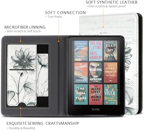 CoBak Case with Stand for Kindle Paperwhite 12th Gen 2024 Released  7  & Kindle Colorsoft Signature Edition   Durable PU Leather Cover with Auto Sleep Wake  Card Slot  Hand Strap Feature  Sage Green