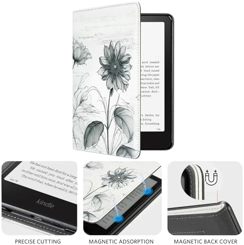 CoBak Case with Stand for Kindle Paperwhite 12th Gen 2024 Released  7  & Kindle Colorsoft Signature Edition   Durable PU Leather Cover with Auto Sleep Wake  Card Slot  Hand Strap Feature  Sage Green