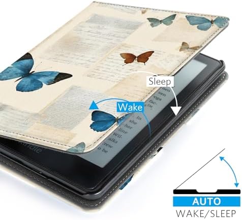 CoBak Case with Stand for Kindle Paperwhite 12th Gen 2024 Released  7  & Kindle Colorsoft Signature Edition   Durable PU Leather Cover with Auto Sleep Wake  Card Slot  Hand Strap Feature  Sage Green