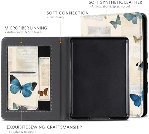 CoBak Case with Stand for Kindle Paperwhite 12th Gen 2024 Released  7  & Kindle Colorsoft Signature Edition   Durable PU Leather Cover with Auto Sleep Wake  Card Slot  Hand Strap Feature  Sage Green