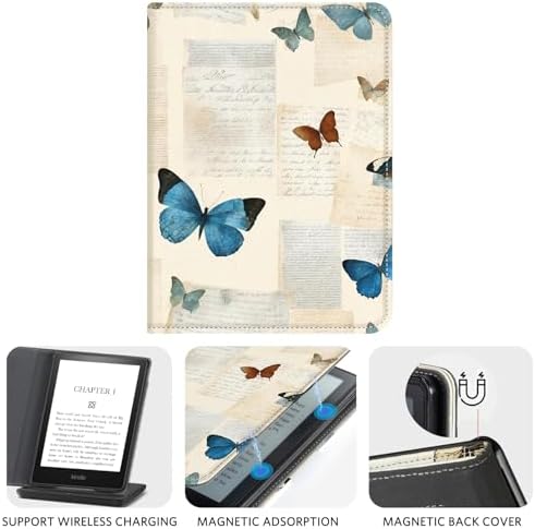 CoBak Case with Stand for Kindle Paperwhite 12th Gen 2024 Released  7  & Kindle Colorsoft Signature Edition   Durable PU Leather Cover with Auto Sleep Wake  Card Slot  Hand Strap Feature  Sage Green