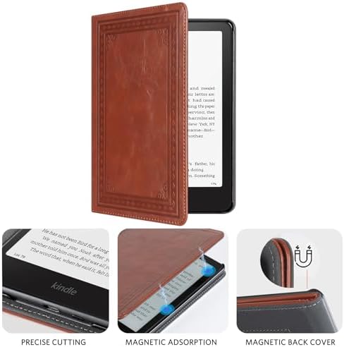 CoBak Case with Stand for Kindle Paperwhite 12th Gen 2024 Released  7  & Kindle Colorsoft Signature Edition   Durable PU Leather Cover with Auto Sleep Wake  Card Slot  Hand Strap Feature  Sage Green