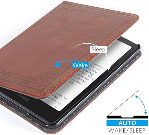 CoBak Case with Stand for Kindle Paperwhite 12th Gen 2024 Released  7  & Kindle Colorsoft Signature Edition   Durable PU Leather Cover with Auto Sleep Wake  Card Slot  Hand Strap Feature  Sage Green