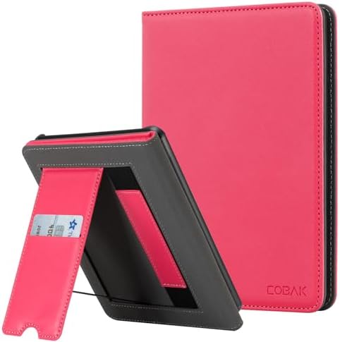 CoBak Case with Stand for Kindle Paperwhite 12th Gen 2024 Released  7  & Kindle Colorsoft Signature Edition   Durable PU Leather Cover with Auto Sleep Wake  Card Slot  Hand Strap Feature  Sage Green