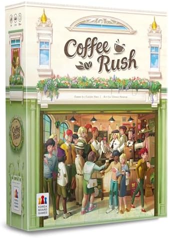 Coffee Rush Board Game   Brew Up Success in a Quick  Addictive  and Fun Coffee Adventure  Strategy Game for Kids & Adults  Ages 8   2 4 Players  30 Minute Playtime