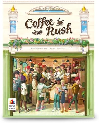 Coffee Rush Board Game   Brew Up Success in a Quick  Addictive  and Fun Coffee Adventure  Strategy Game for Kids & Adults  Ages 8   2 4 Players  30 Minute Playtime
