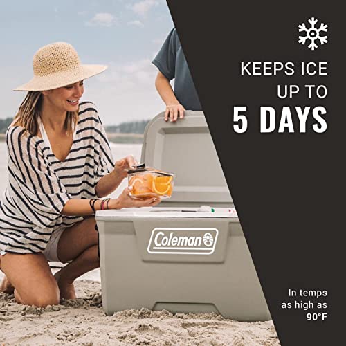 Coleman Classic Series - Hielera portátil con aislamiento, resistente a fugas, para exteriores, conversa el hielo hasta por 5 días, 52, 70, 120 y 150 cuartos de galón