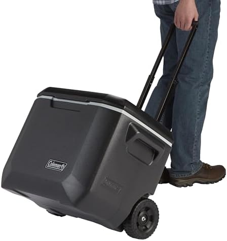 Coleman Xtreme Rolling Cooler with Wheels  Extra Walled Insulation Keeps Ice up to 5 Days  Portable Wheeled Hard Chiller