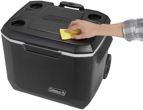 Coleman Xtreme Rolling Cooler with Wheels  Extra Walled Insulation Keeps Ice up to 5 Days  Portable Wheeled Hard Chiller