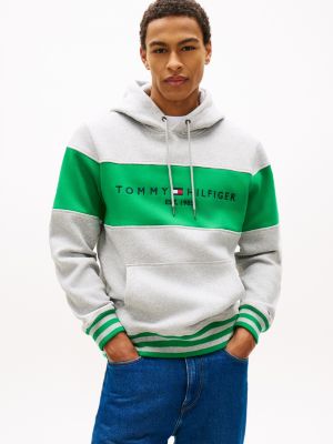 Talla M - Sudadera con capucha y logo en bloques de color